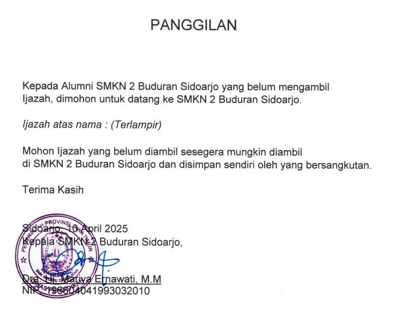 INFORMASI PANGGILAN