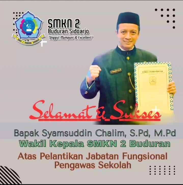 Selamat atas dilantiknya Bpk. Syamsuddin Chalim, S.Pd, M.Pd untuk Jabatan Fungsional Pengawas Sekolah
