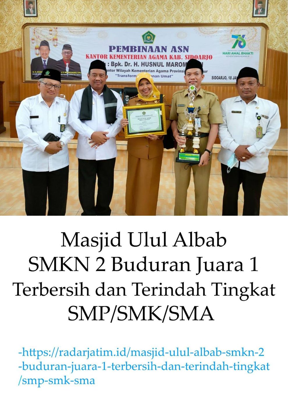 Prestasi Keagamaan dari KEMENAG untuk SMKN 2 Buduran