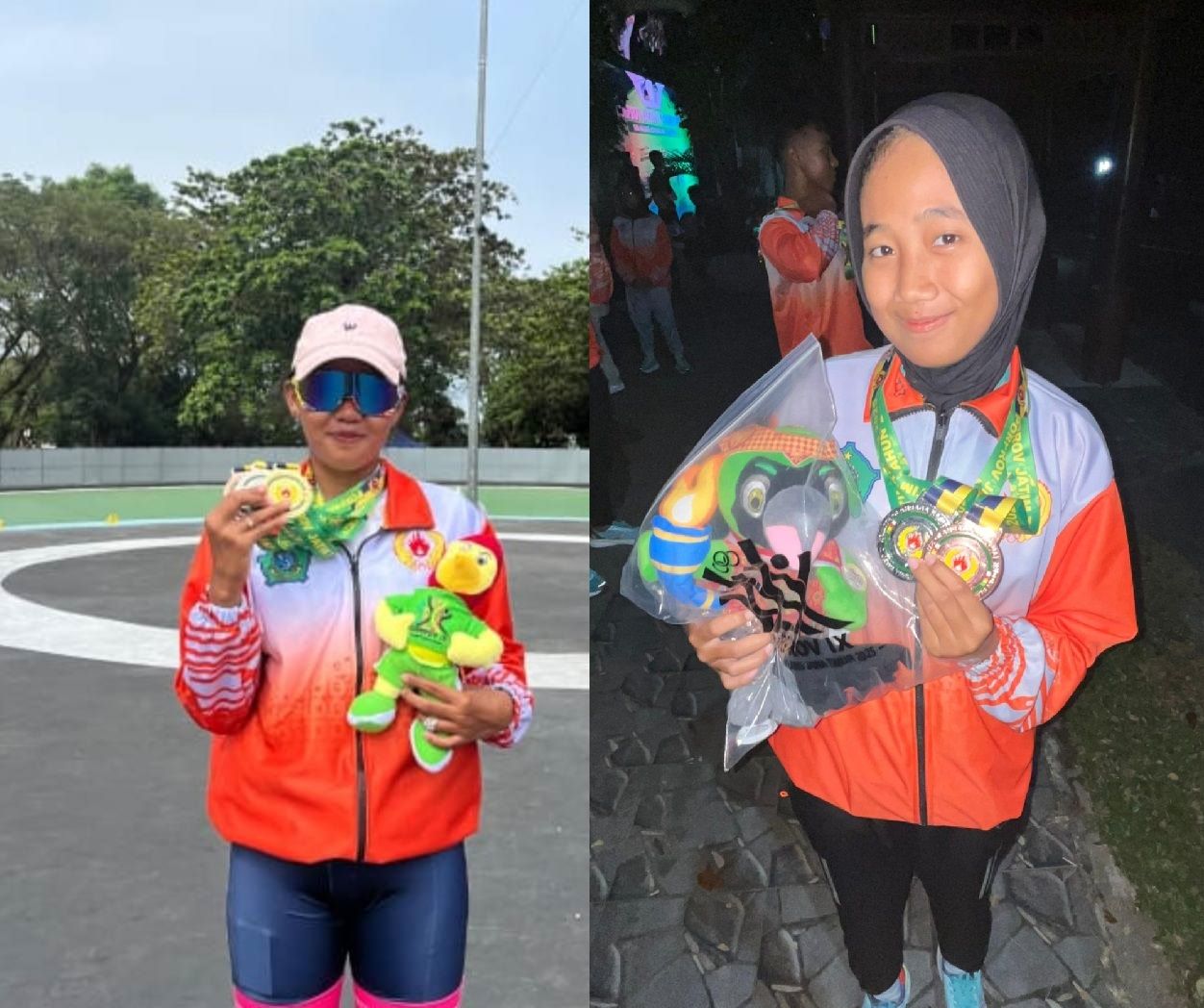 Selamat! Alysa Nurin Vieranda meraih 3 medali ( Juara 123 Sepatu Roda Porprov Jatim ) dan Aurelia meraih 2 Medali ( Juara 2 dan 3 ) lomba Dayung Porprov Jatim