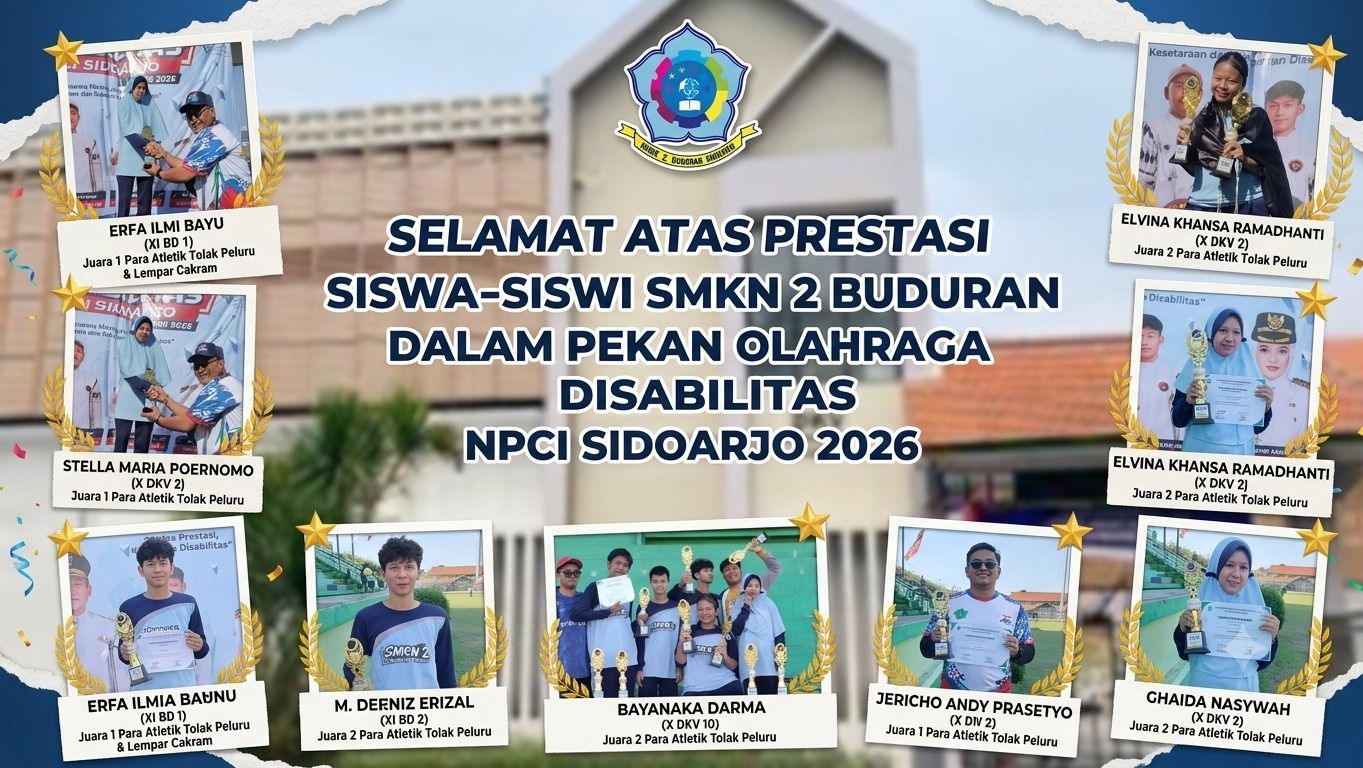 Prestasi siswa SMK Negeri 2 Buduran dalam Pekan Olahraga Disabilitas Kabupaten Sidoarjo
